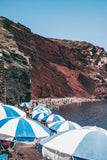 Red Beach, Santorini Umbrellas • Greece