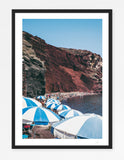 Red Beach, Santorini Umbrellas • Greece