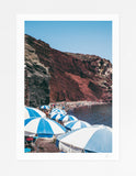 Red Beach, Santorini Umbrellas • Greece